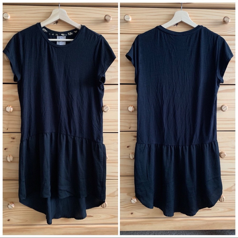 Dolan x Anthro Black Ruffle T-Shirt Dress Tunic XS